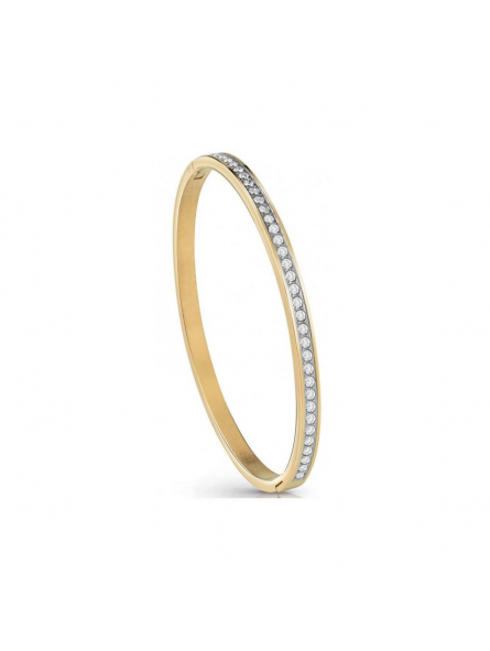 Guess - Bracelet jonc acier doré et oxyde de zirconium - Réf JUBB02248JWYGS