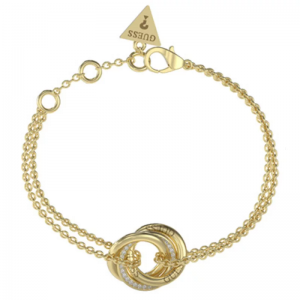 Guess - Bracelet acier doré mini liens - Réf JUBB04063JWYGS