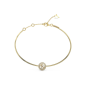 Guess - Bracelet acier doré chaîne carrée et logo Guess - Réf JUBB04163JWYGS