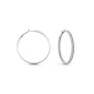 Guess - Boucles d'oreilles créoles acier rhodié et oxyde de zirconium - Réf JUBE02247JWRH