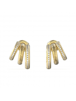 Guess - Boucles d'oreilles acier doré et oxyde de zirconium - Réf JUBE03302JWYG