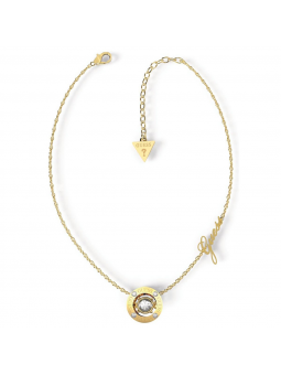 Guess - Collier acier doré et oxyde de zirconium - Réf JUBN01459JWYG