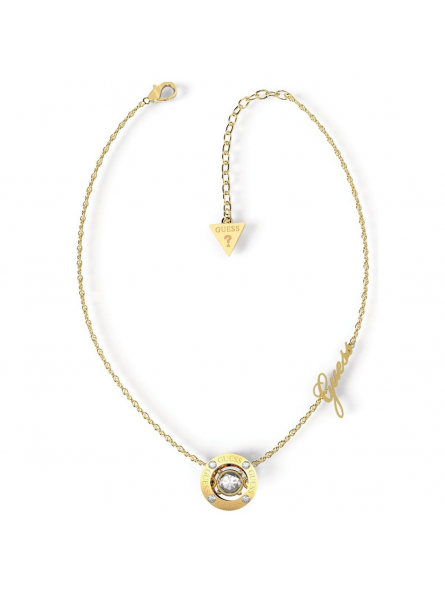 Guess - Collier acier doré et oxyde de zirconium - Réf JUBN01459JWYG
