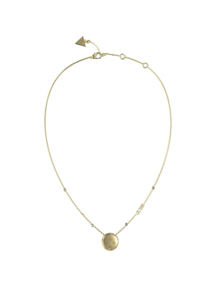 Guess - Collier acier doré, motif 4G, oxyde de zirconium - Réf JUBN04263JWYG