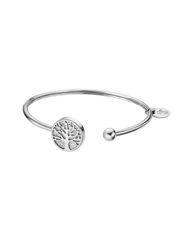Lotus Style - Bracelet Jonc ouvert arbre de vie - Acier Argenté - Réf LS2225-2/3