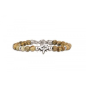 Officina - Bracelet acier et perles marrons - Réf OI001