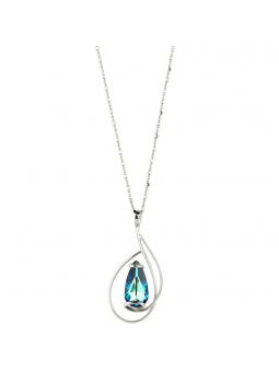 Marazzini - Collier métal collierdié Elegant, cristal aurore boréale - Réf RHELEBBCDX