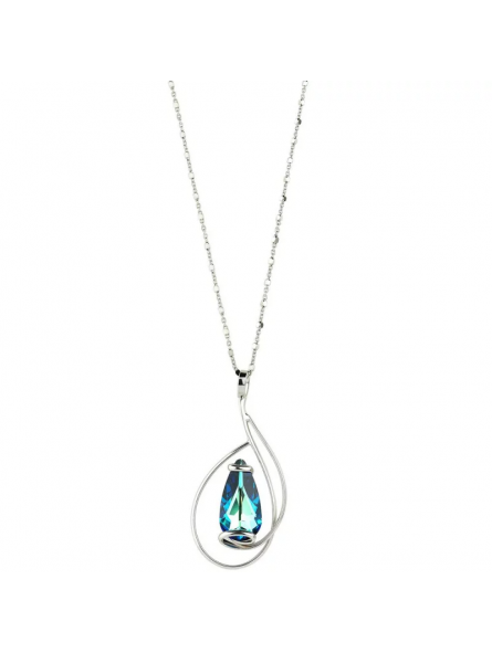 Marazzini - Collier métal collierdié Elegant, cristal aurore boréale - Réf RHELEBBCDX