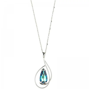 Marazzini - Collier métal collierdié Elegant, cristal aurore boréale - Réf RHELEBBCDX