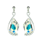 Marazzini - Boucles d'oreilles métal rhodié, cristal aurore boréale - Réf RHSDEABOE1