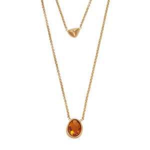 Skagen - Collier Duo pierre et acier doré - Réf SKJ1737710