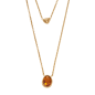 Skagen - Collier Duo pierre et acier doré - Réf SKJ1737710