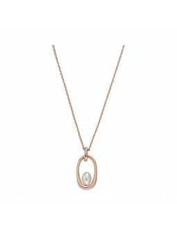 Skagen - Collier acier doré rose et perle - Réf SKJ1749791