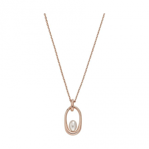 Skagen - Collier acier doré rose et perle - Réf SKJ1749791