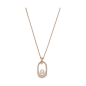 Skagen - Collier acier doré rose et perle - Réf SKJ1749791