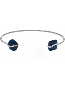 Skagen - Bracelet acier et carré verre bleu - Réf SKJ1811040