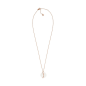 Skagen - Collier verre blanc et acier doré rose - Réf SKJ1813791