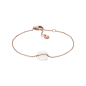 Skagen - Bracelet verre blanc et acier doré rose - Réf SKJ1815791