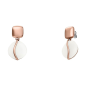 Skagen - Boucles d'oreilles verre blanc et acier doré rose - Réf SKJ1816791