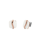 Skagen - Boucles d'oreilles verre blanc et acier doré rose - Réf SKJ1817791