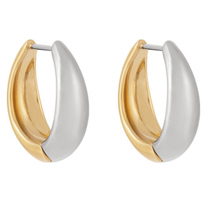Skagen - Boucles d'oreilles créoles acier bicolore - Réf SKJ1819998