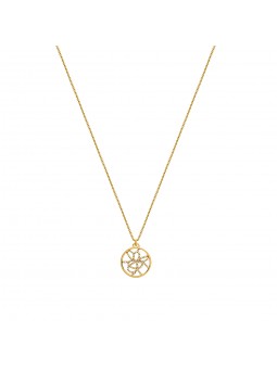 Les Georgettes - Pendentif Petale metal jaune 25mm - Ref 70318791908000
