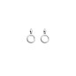 Les Georgettes - Boucles d'oreilles Georgette Doré Brillant Oxyde de zirconium Gris - Ref 70383591608000