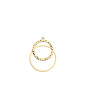 Les Georgettes - Pendentif pure martelee metal jaune 25mm - Ref 70394661900000