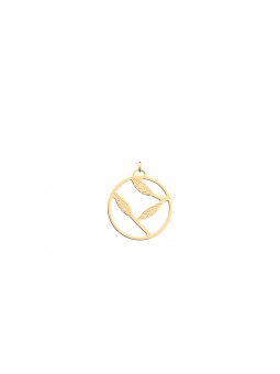 Les Georgettes - Pendentif epis ble métal jaune 25mm - Ref 70398461900000