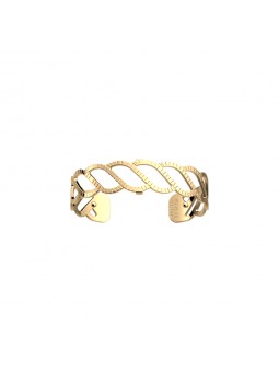 Les Georgettes - Bracelet Torsade métal jaune 14mm - Ref 70405610100000