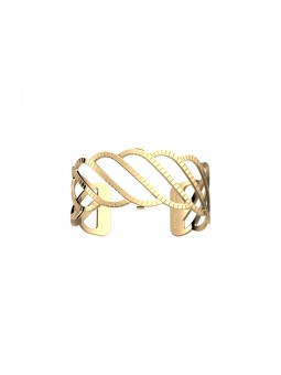 Les Georgettes - Bracelet Torsade métal jaune 25mm - Ref 70405620100000