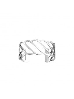 Les Georgettes - Bracelet Torsade métal gris 25mm - Ref 70405621600000