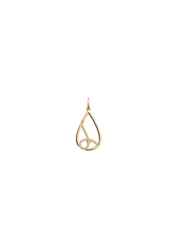 Les Georgettes - Boucles d'oreilles Georgette Doré Brillant Nacre synthétique Jaune - Ref 70412241908000