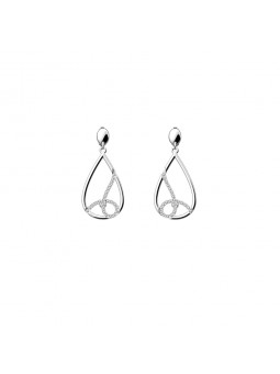 Les Georgettes - Boucles d'oreilles Georgette Argent Brillant Gris - Ref 70412231608000