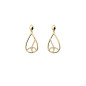 Les Georgettes - Boucles d'oreilles Georgette Doré Brillant Nacre synthétique Jaune - Ref 70412241908000