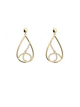 Les Georgettes - Boucles d'oreilles Georgette Doré Brillant Nacre synthétique Jaune - Ref 70412241908000