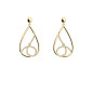 Les Georgettes - Boucles d'oreilles Georgette Doré Brillant Nacre synthétique Jaune - Ref 70412241908000