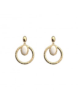 Les Georgettes - Boucles d'oreilles Georgette Doré Brillant Gris - Ref 70412951908000