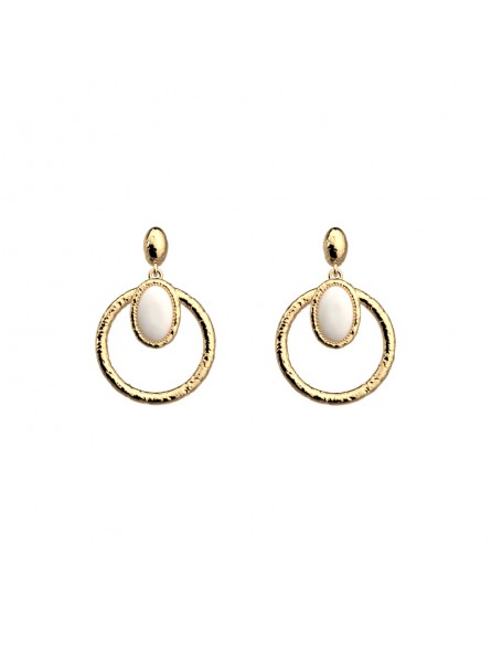 Les Georgettes - Boucles d'oreilles Georgette Doré Brillant Gris - Ref 70412951908000