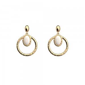 Les Georgettes - Boucles d'oreilles Georgette Doré Brillant Gris - Ref 70412951908000