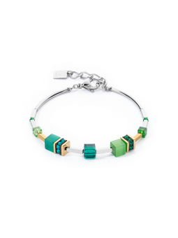 Coeur de Lion - Bracelet acier doré iconic lite cristal vert - Ref 2800/30-0500