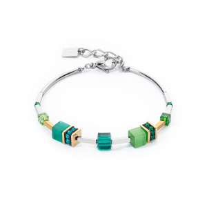 Coeur de Lion - Bracelet acier doré iconic lite cristal vert - Ref 2800/30-0500