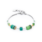 Coeur de Lion - Bracelet acier doré iconic lite cristal vert - Ref 2800/30-0500