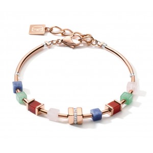 Coeur de Lion - Bracelet acier inoxydable quartz et cristal multicolore - Ref 5058/30-1561