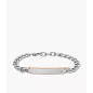 Fossil Bijoux - Bracelet Classic Homme - Acier Argenté - Oxyde de Zirconium Blanc - Ref JF04395998