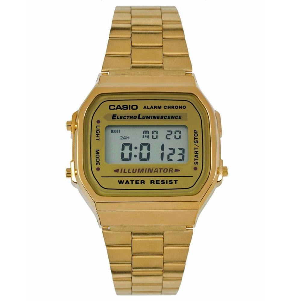 Montre Mixte CASIO Vintage en Acier Dorée - A168WG-9EF