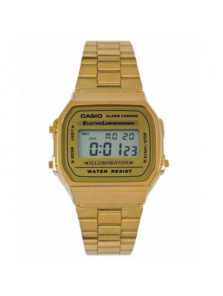 Montre Mixte CASIO Vintage en Acier Dorée - A168WG-9EF