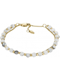Fossil Bijoux - Collier all stacked up triple rang acier doré - Ref JF04543710
