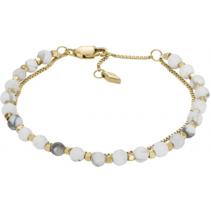 Fossil Bijoux - Collier all stacked up triple rang acier doré - Ref JF04543710