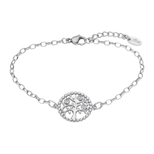 Lotus Bijoux - Bracelet Style acier argenté arbre de vie oxyde de zirconium - Ref LS2194-2/1
